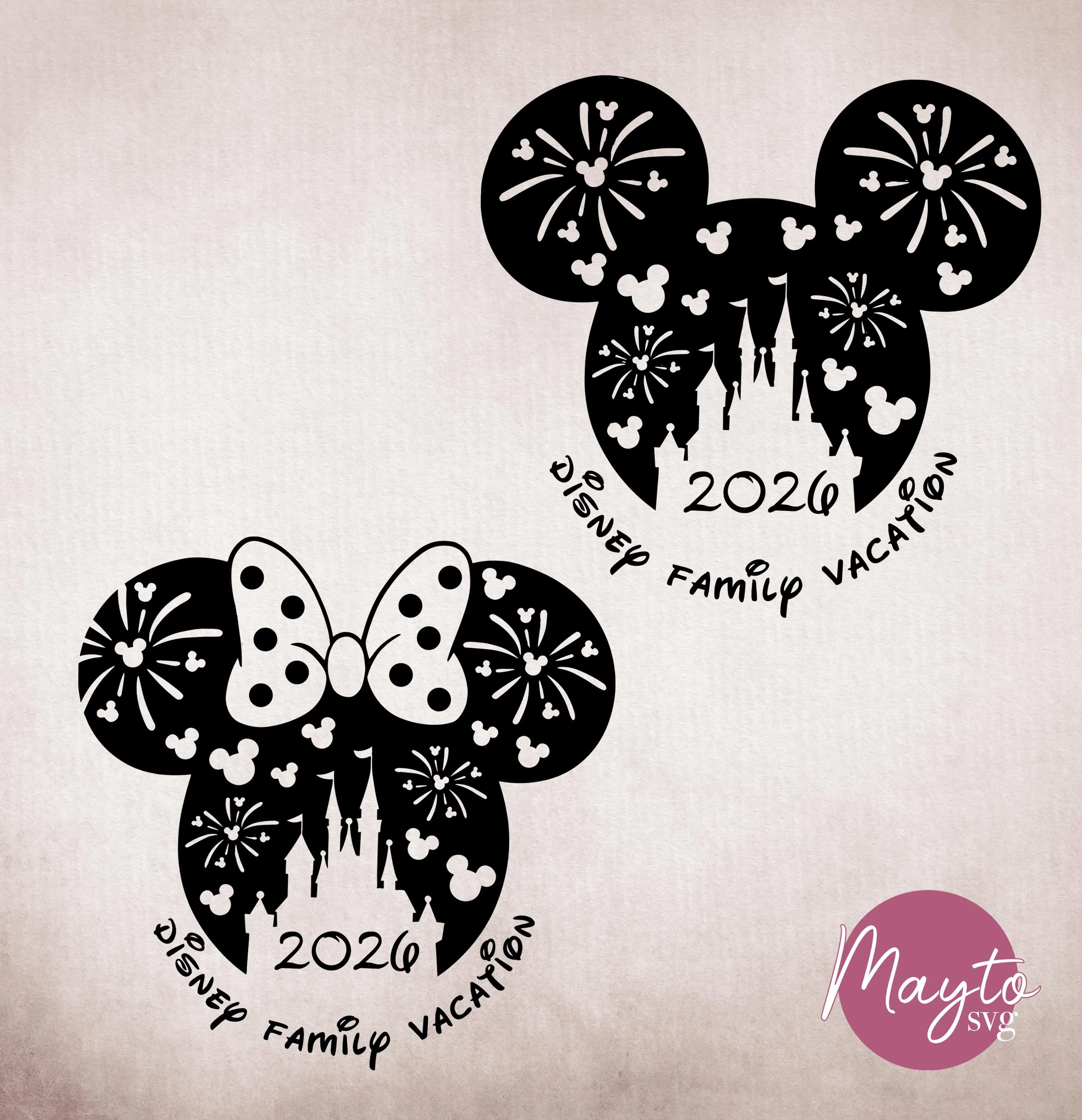 Disney Family Vacation Svg, Mickey Mouse Ear Svg, Family Trip Design, Minnie Mouse Ears Svg