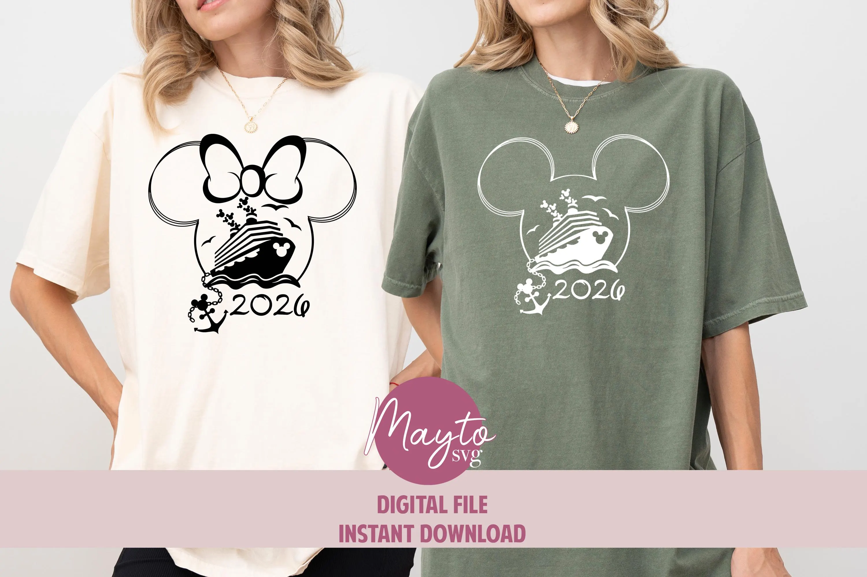 Disney Cruise 2026 Digital File, Mickey Castle Silhouette Print, Vacation Trip ClipArt