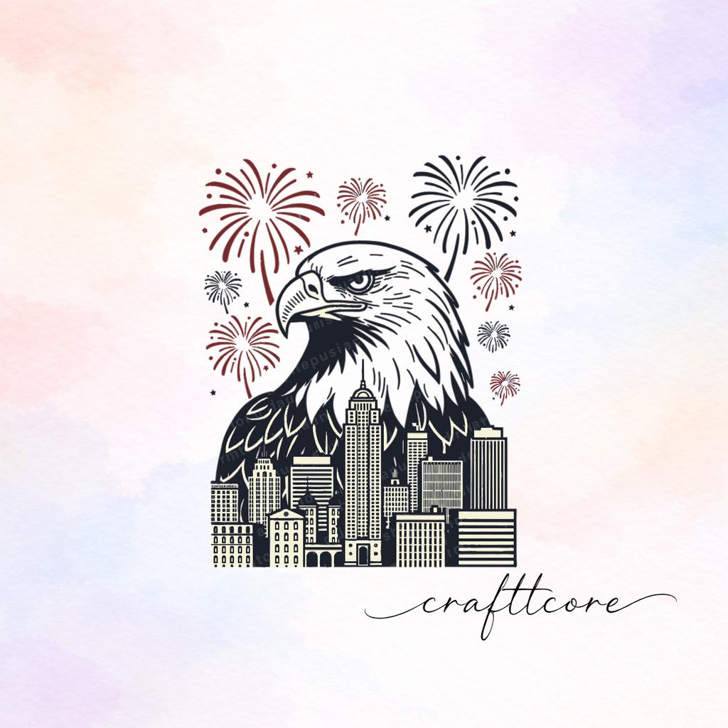 Patriotic Bald Eagle SVG | USA 250th Anniversary SVG, 4th of July Art (Digital Download)