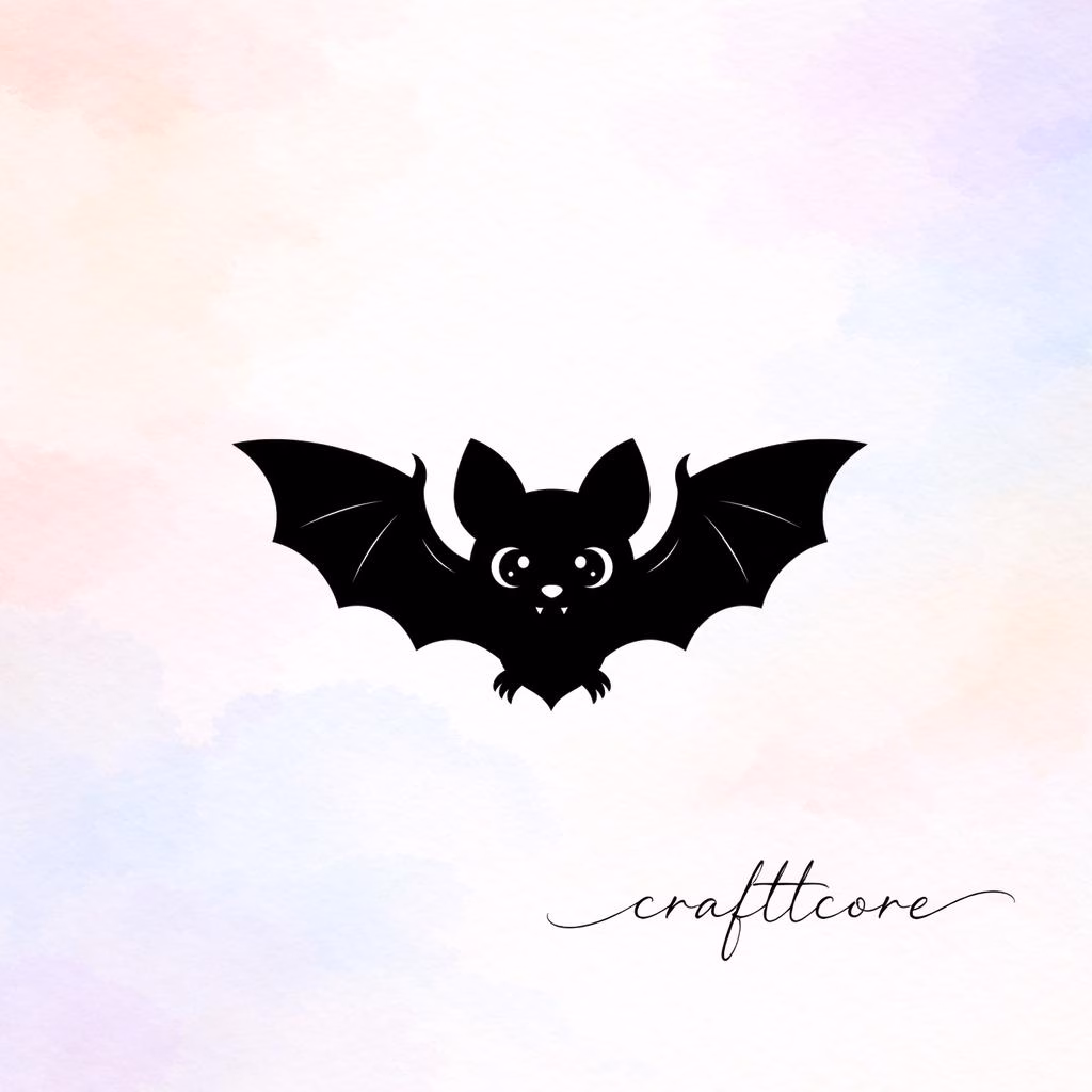 Spooky Bat SVG Silhouette | Gothic Halloween Clipart (Digital Download)
