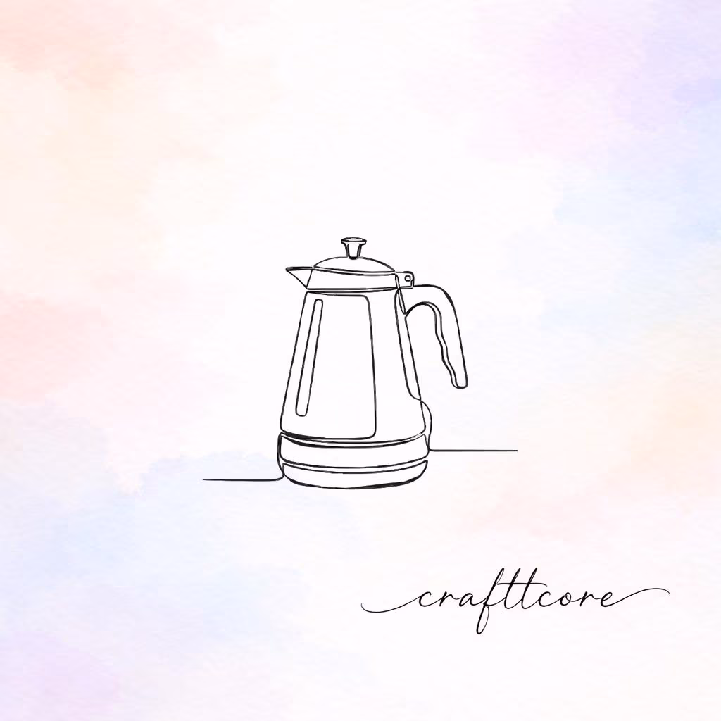 Mid Century Coffee Carafe SVG | Minimalist Kitchen Decor, Line Art Coffee Pot (Digital Download)