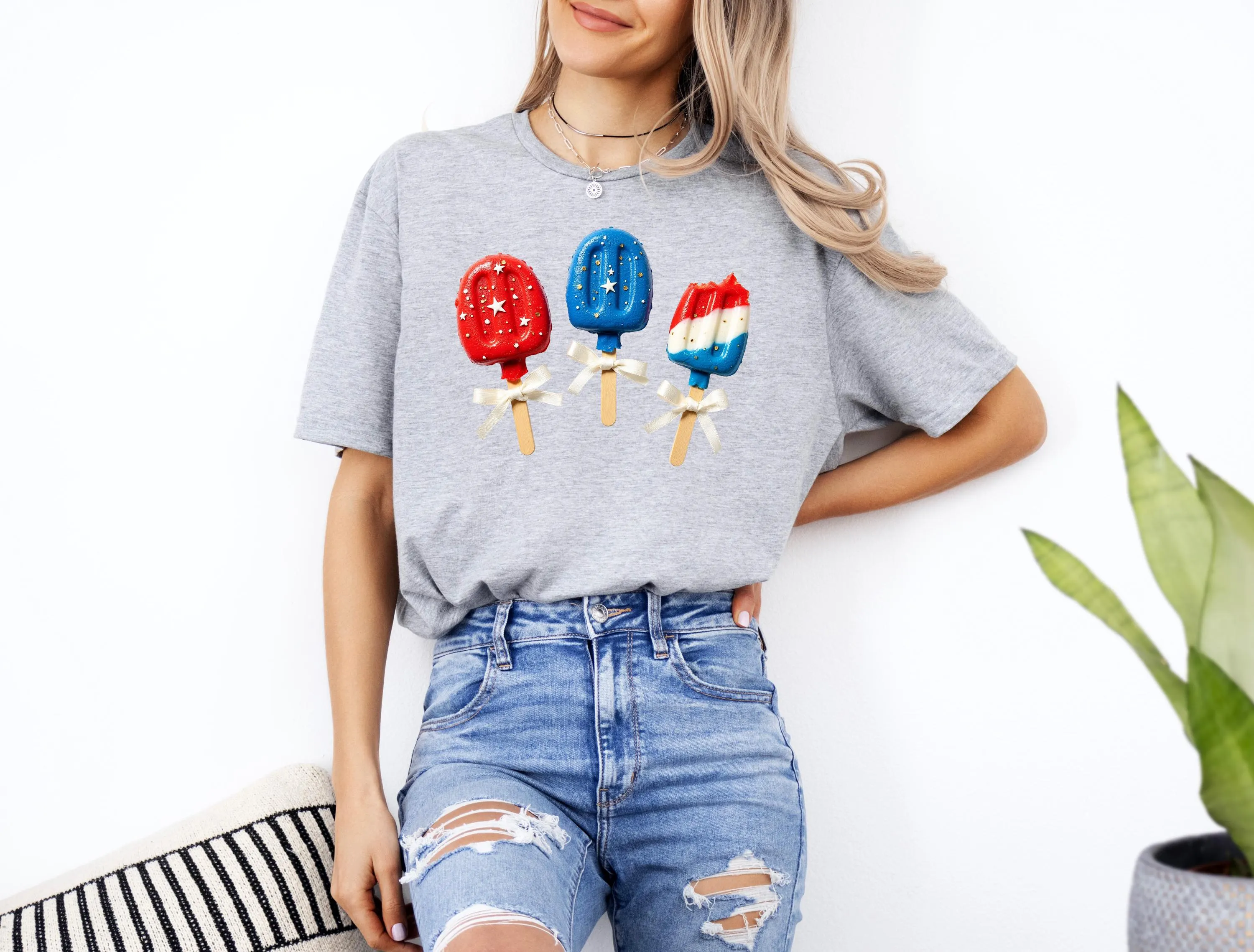 Patriotic Popsicle Png, 4th of July Ice Cream Png, Coquette America PNG, Independence Day Dessert Design, Sublimation File, Summer Shirt Png