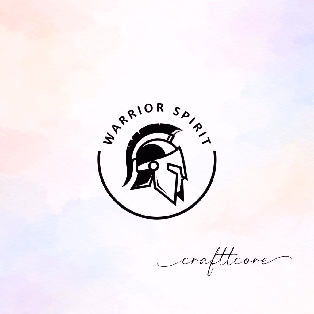 Warrior Helmet Emblem SVG | Geometric Compass Cut File, Cricut Shirt Design (Digital Download)