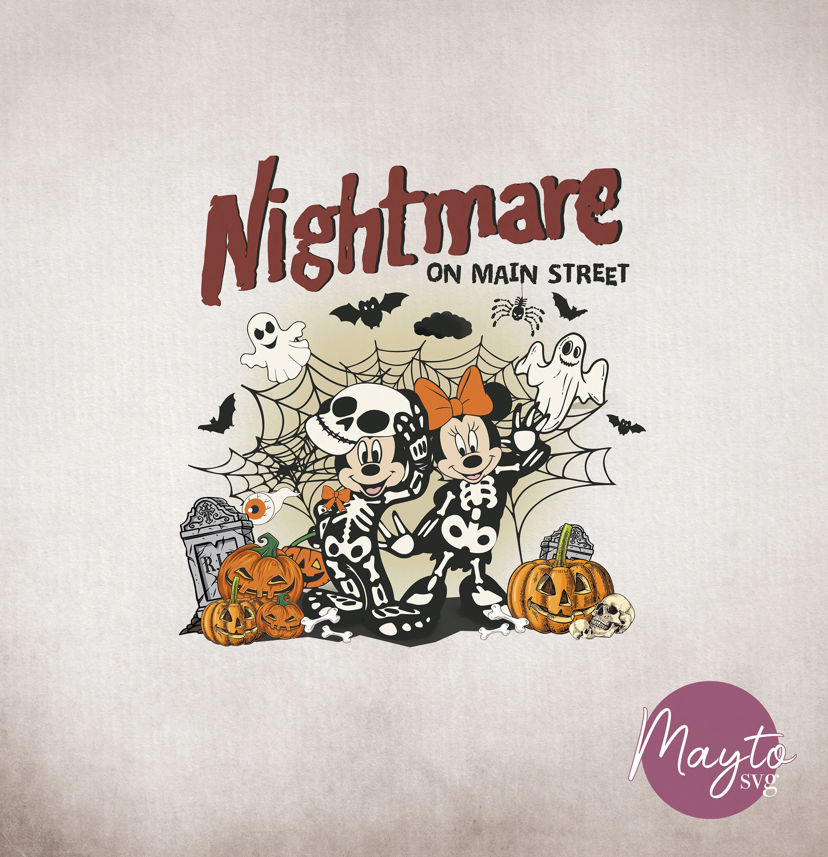 Halloween Mouse Friends Nightmare PNG (Digital Download)