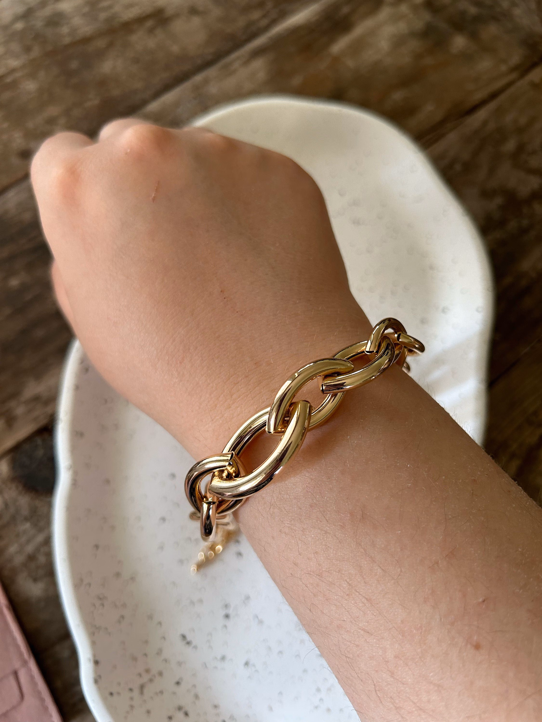 Chunky Chain Bracelet, Gold Bracelet, Bold Gold Bracelet, Chain Bracelet, Gift For Her, Perfect For Everyday Bracelet, Bold Bracelet