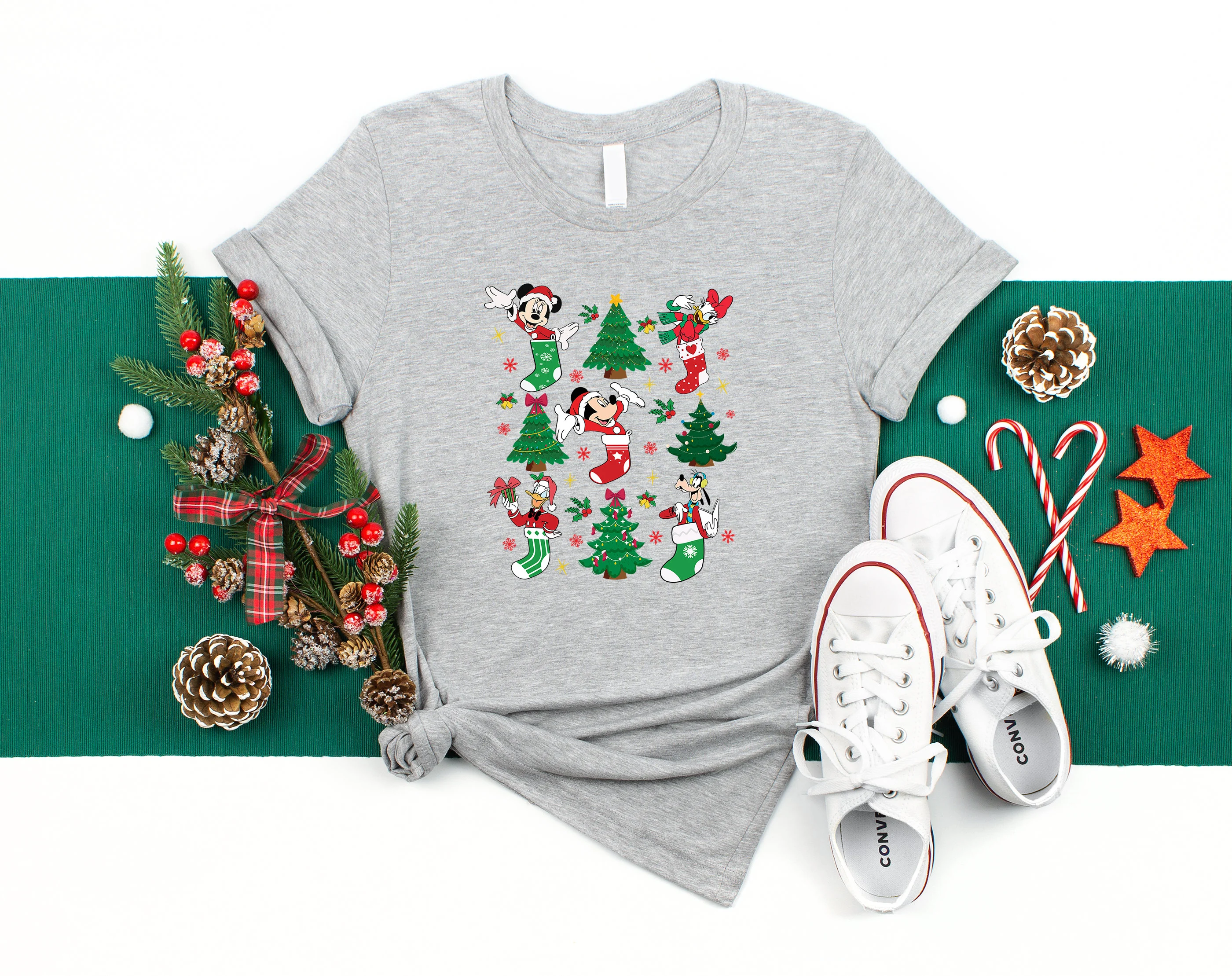 Mickey and Friends Christmas PNG, Holiday Sublimation Design, Family Matching Shirt File (Digital Download)