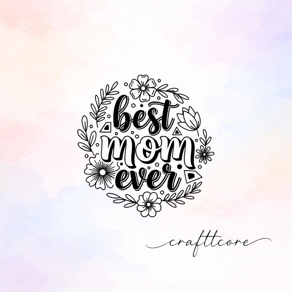 Mom Ever SVG | Retro Floral Design, Mother's Day Shirt Cut File (Digital Download)