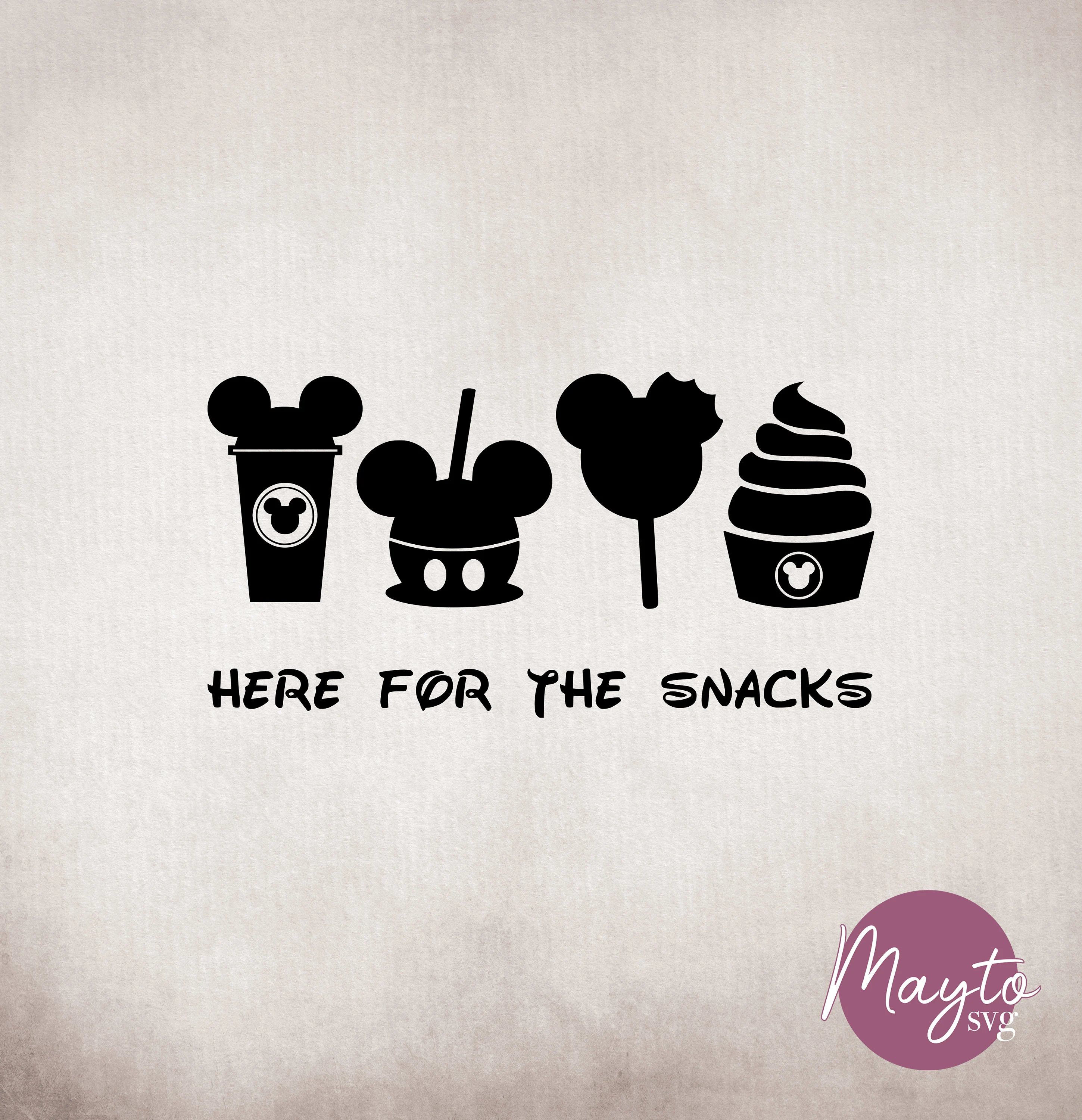 Mouse Snacks SVG: Family Trip Design (Digital File), Mickey Snacks