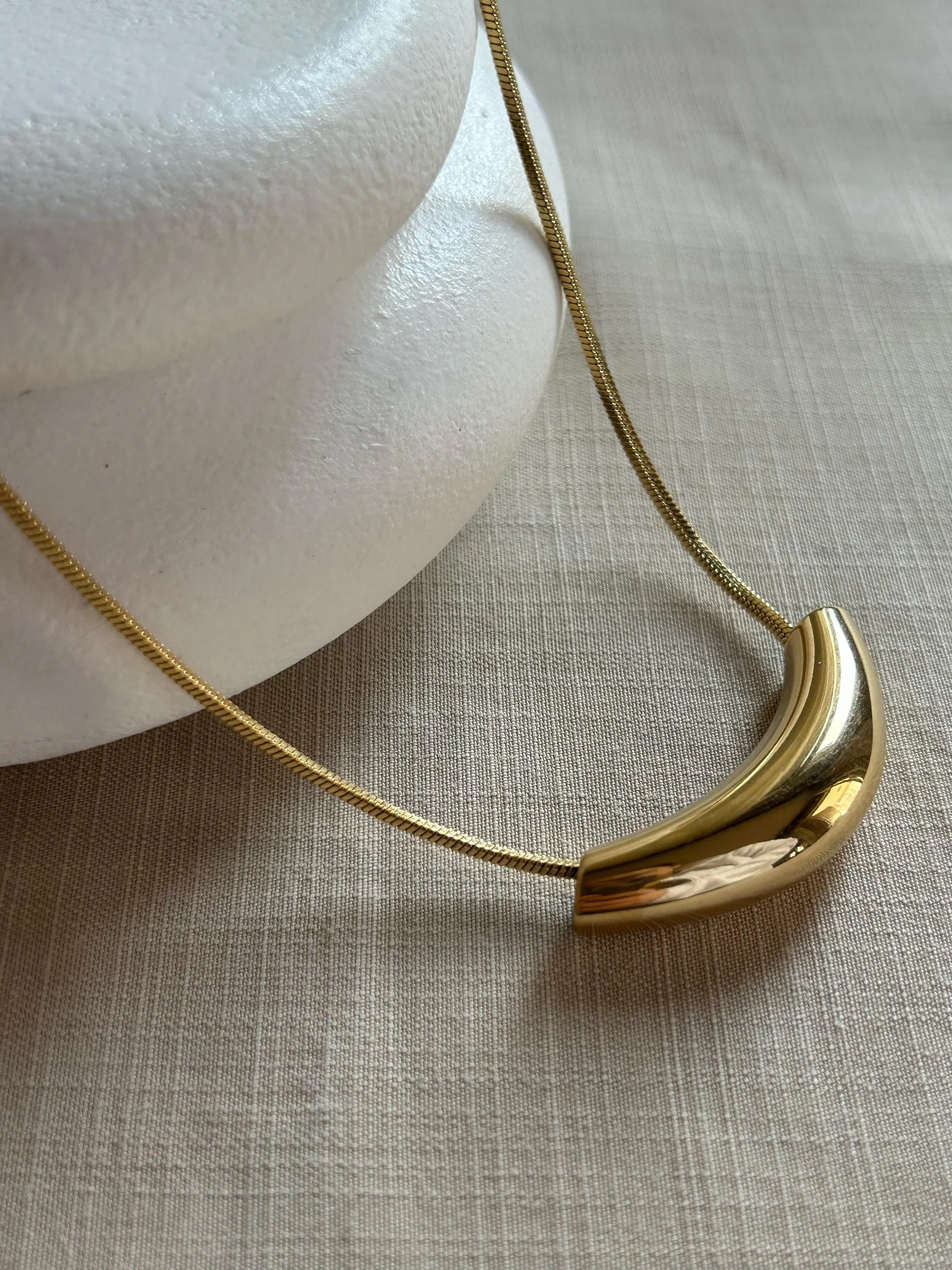 Gold Pendant Necklace, Bar Necklace, Steel Pendant Necklace, Dainty Gold Necklace, Gold Bar Necklace, Gift For Her, Trendy Necklace