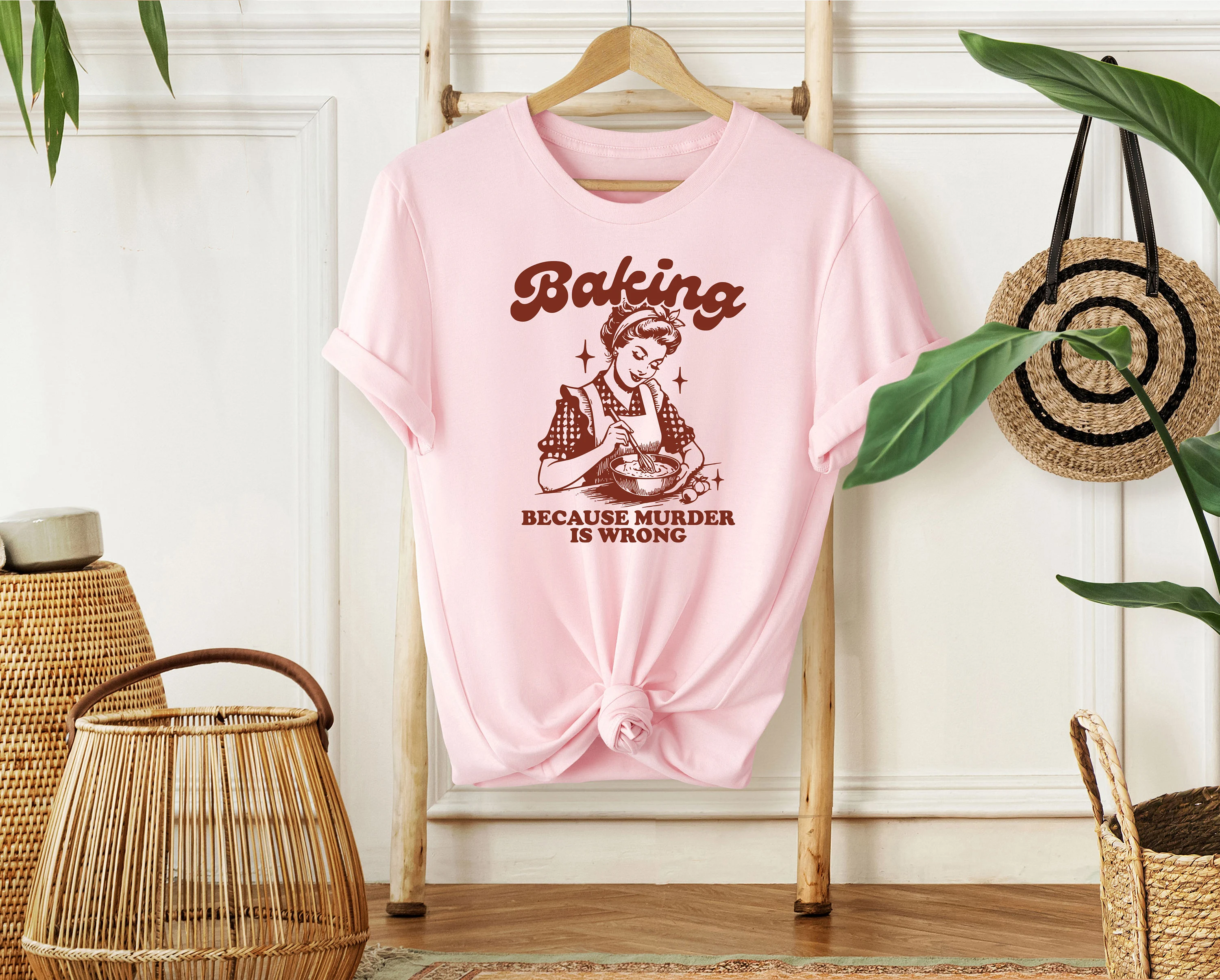 Sarcastic Baking Art Decor, Retro Groovy Kitchen Design for Cut, Funny Foodie Gift